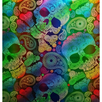 Folia do hydrografiki - Kolorowe Czaszki 100cm